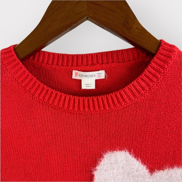 Crewcuts Girls Fuzzy Heart Sweater - Picture 3 of 3